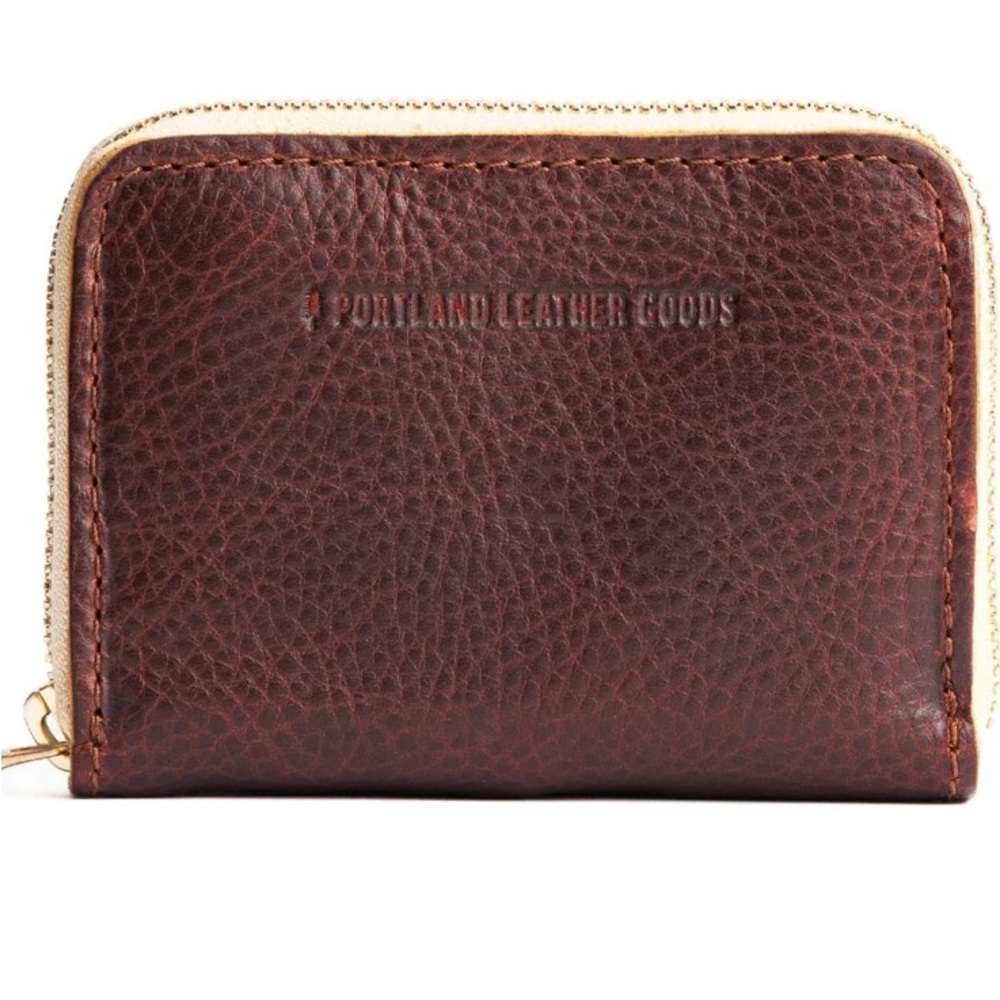 Portland leather wallet. Please note matching purse sold separately.